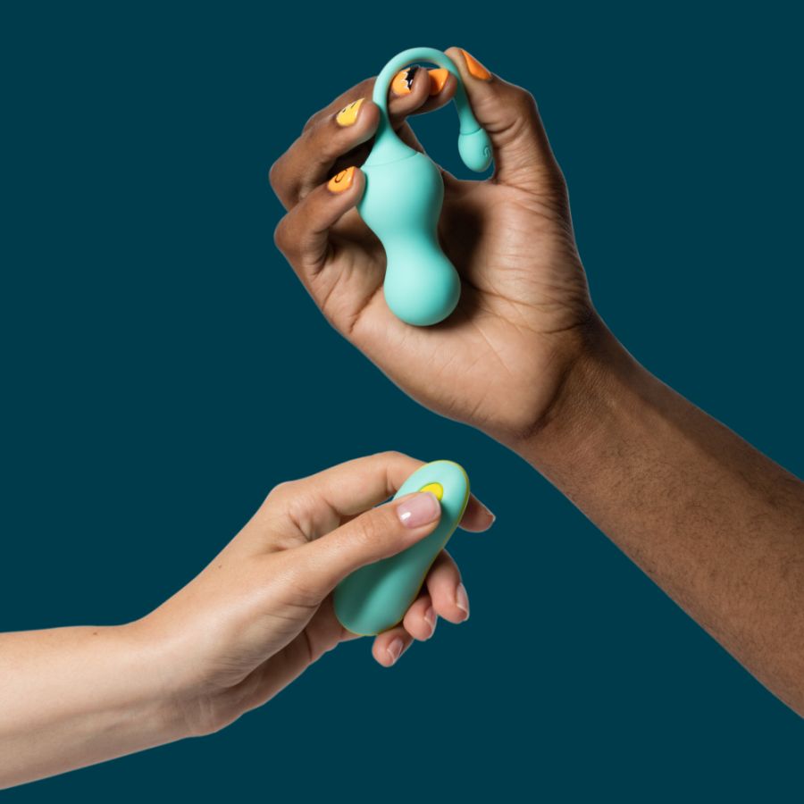 Вагинальные виброшарики Romp Cello с пультом ДУ, бирюзовые RP261SG8 - Romp - Вагинальные шарики с вибрацией - Купить